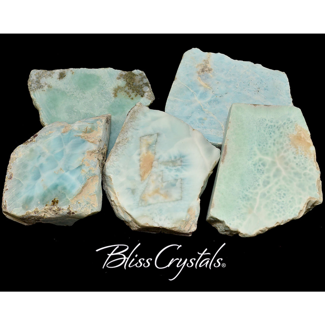 2.2 inch LARIMAR Slab Semi-Rough Healing Crystal and Stone 