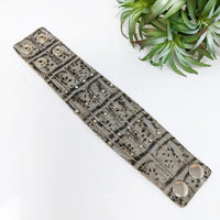 Thumbnail for Leather Bracelet 7-8’ 9 Strand w Rhinestones Adjustable #LV2754 with plant backdrop