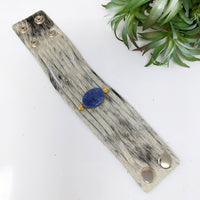 Thumbnail for Wooden and metal door handle with blue stone, product: Leather Bracelet 7-8’ 9 Strand #LV2758