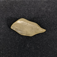 Thumbnail for Libyan Desert Glass Rough #R215 - Yellow Quartz on Black Background for Sale