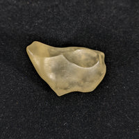 Thumbnail for Yellow quartz stone with LIBYAN DESERT GLASS Rough #R215 displaying desert glass beauty