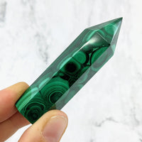 Thumbnail for Green and black marble pen with white background from Malachite 2.7 - 3.1’ Tower #LV1460