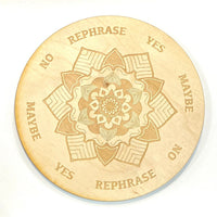 Thumbnail for Wooden pendulum board coaster with a flower design from the Mandala Pendulum Board collection