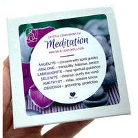 Thumbnail for Meditation & Prayer Crystal Companion Set w Gift Box 