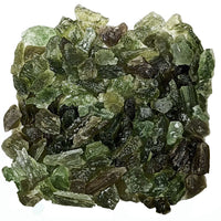 Thumbnail for A pile of green and black Moldavite rough chips, sourced from Czech Republic