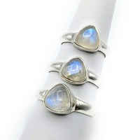 Thumbnail for Moonstone Tri-Round Ring Choose Size (4g) #SK5751