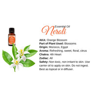 Thumbnail for Neroli essential oil for radiant skin and healthy hair - Product Info Card #Q069