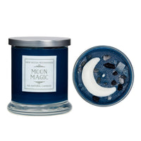 Thumbnail for New Moon Candle: Soy, Ritual & Crystal Candles in 7.5oz Square Glass #LV5487