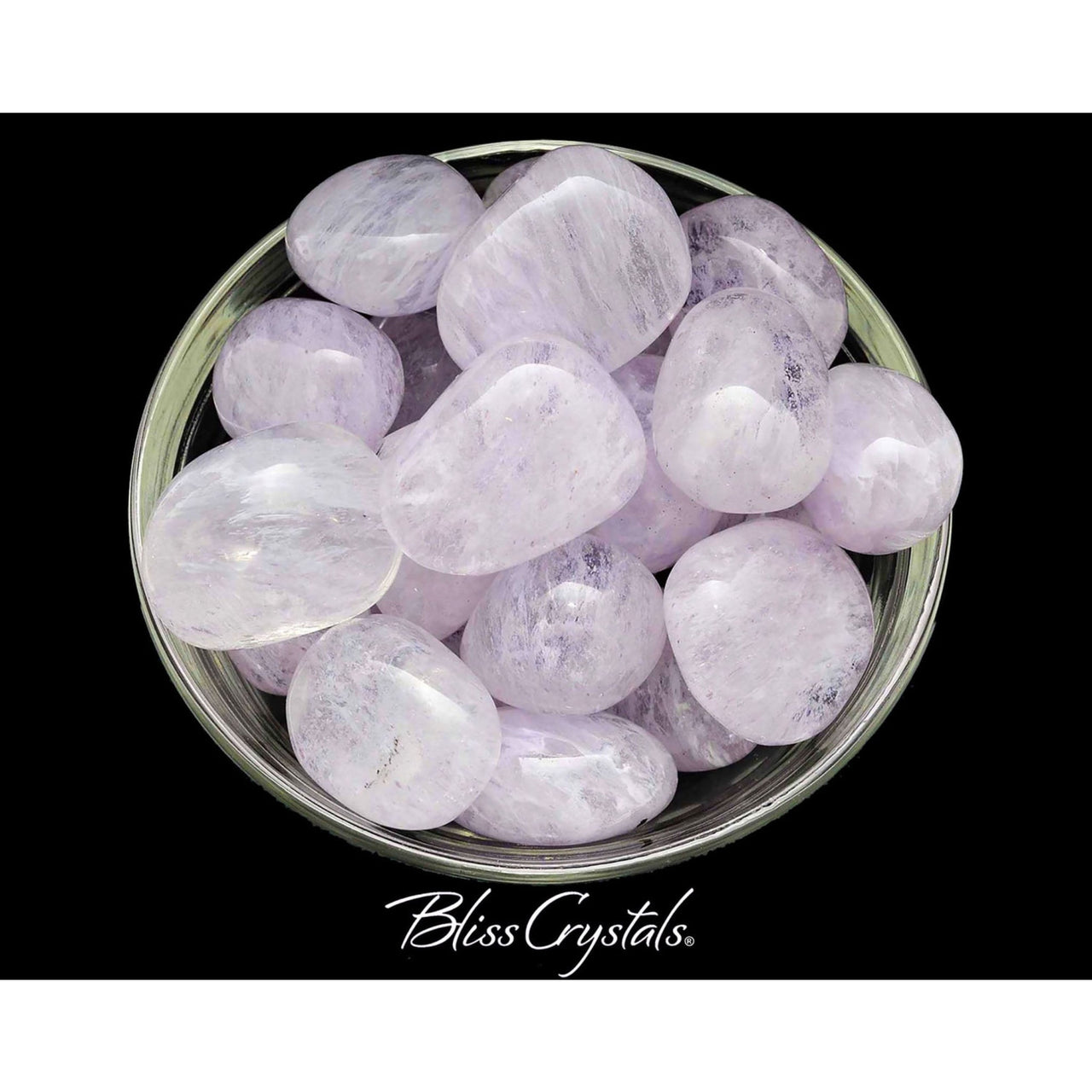 1 Pastel Lavender (Crackle) Obsidian Tumbled Stone Lilac 