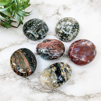 Thumbnail for Selection of marbles in Ocean Jasper Pebble #LV4559 ranging from 2.1-2.3 inches