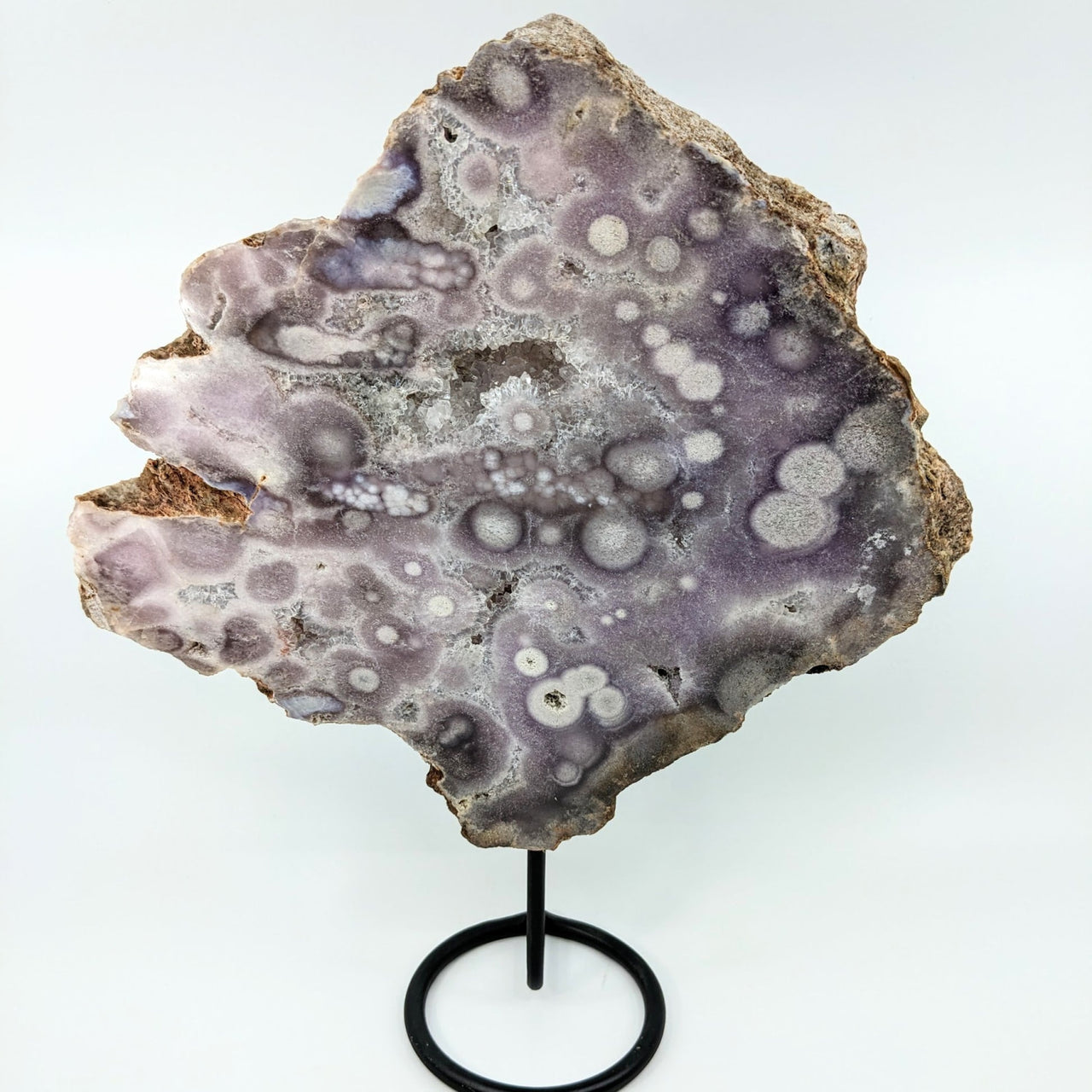 Pink Purple Amethyst 13’ Specimen on Stand #LV2449 - Stunning purple and white rock display