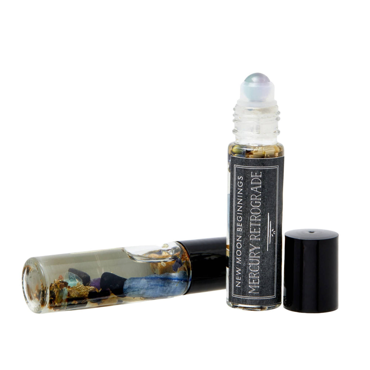 Positive Energy Intention Roll on Perfume: Crystal Infused, Organic Jojoba Oil Base, 10ml