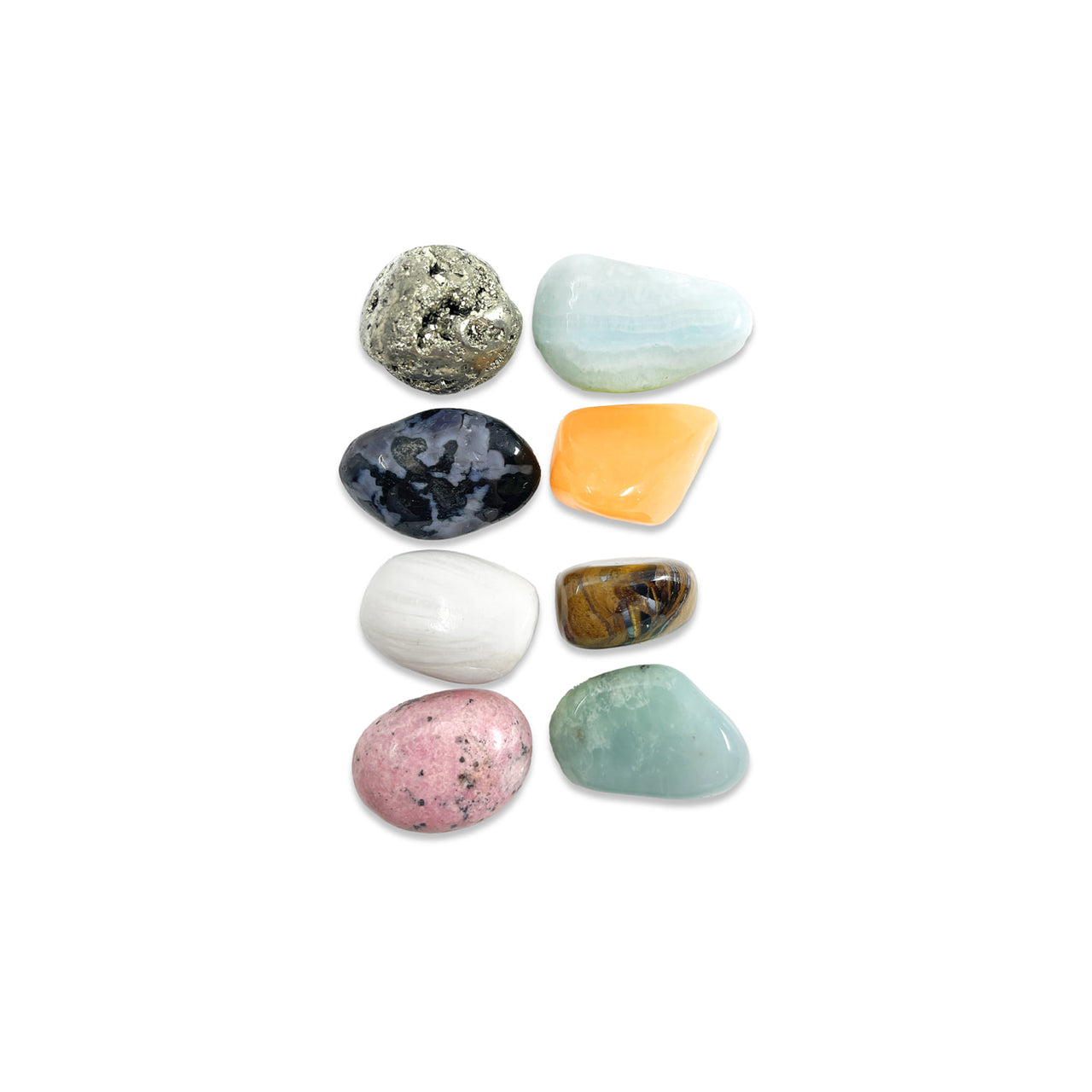 Power Crystals for Men Set of 8 Tumbled Stones #K207 for Healing and Energy