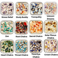 Thumbnail for Various colored sea glass in Prosperity: Crystals & Herb Energy 7.5oz Handmade Soy Candles #LV5488