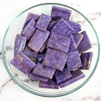 Thumbnail for A bowl of Purple Jade Grade AA flat marble blocks polished slices #LV2021