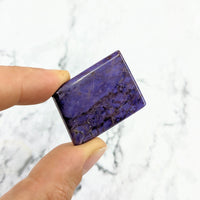 Thumbnail for A person holding Purple Jade Grade AA Polished Slice #LV2021 in a flat shape