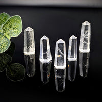 Thumbnail for Clear Quartz Crystals Mini Tower .8-1.3’ #LV2464 on Black Background