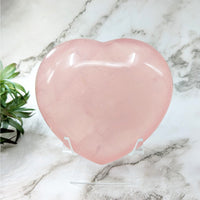 Thumbnail for Rose Quartz 4.8’ Heart #LV4529: Pink Heart Balloon on Marble Table