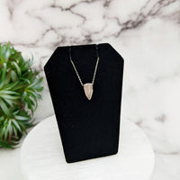 Thumbnail for Rose Quartz Polished Necklace: Sterling Silver Slider Pendant on 18’ Chain #LV3259