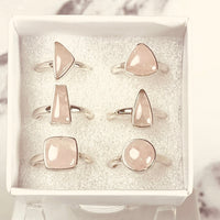 Thumbnail for Rose Quartz Natural Ring #J022DD - $36