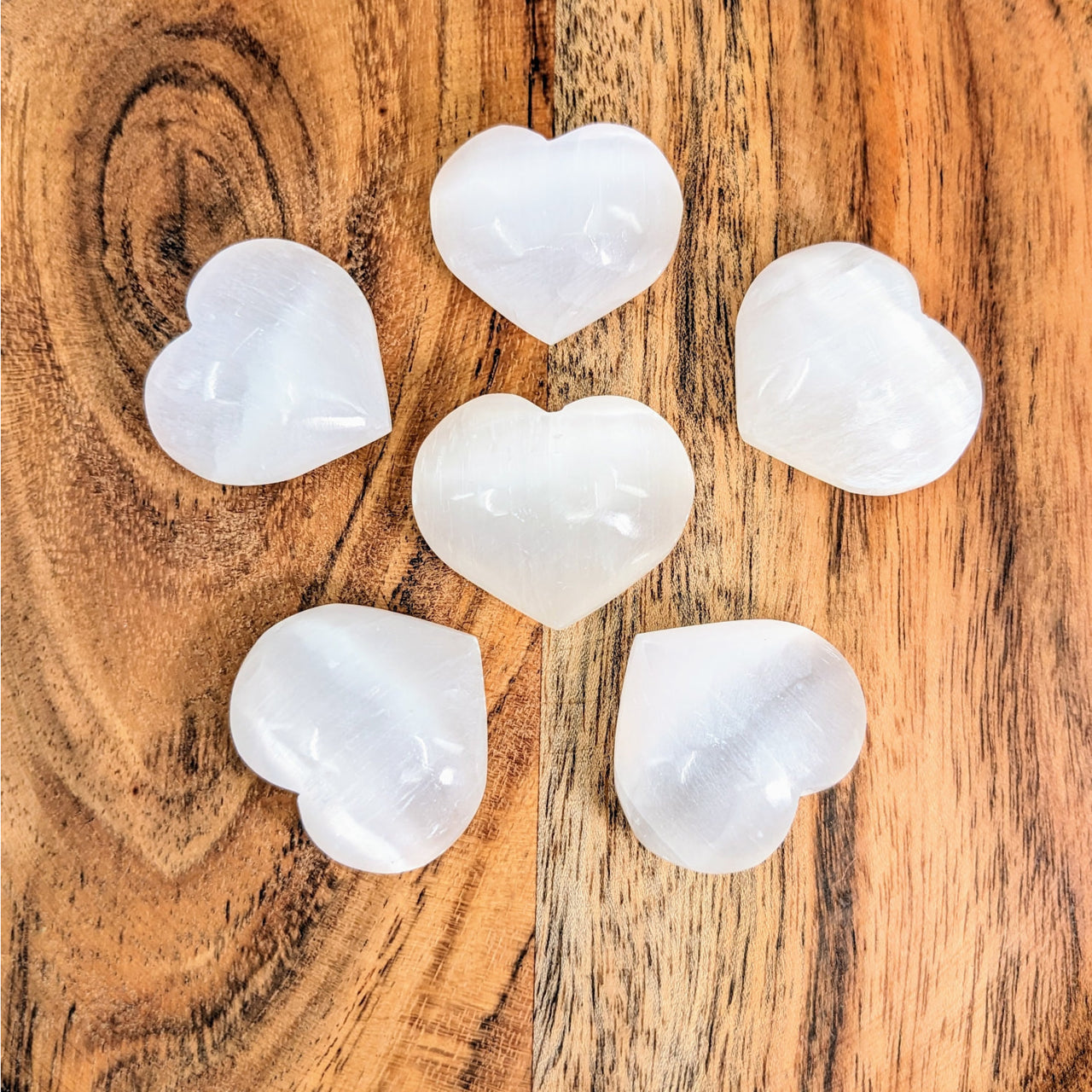 White heart-shaped Selenite ice cubes from Mini Heart collection, product #LV4136