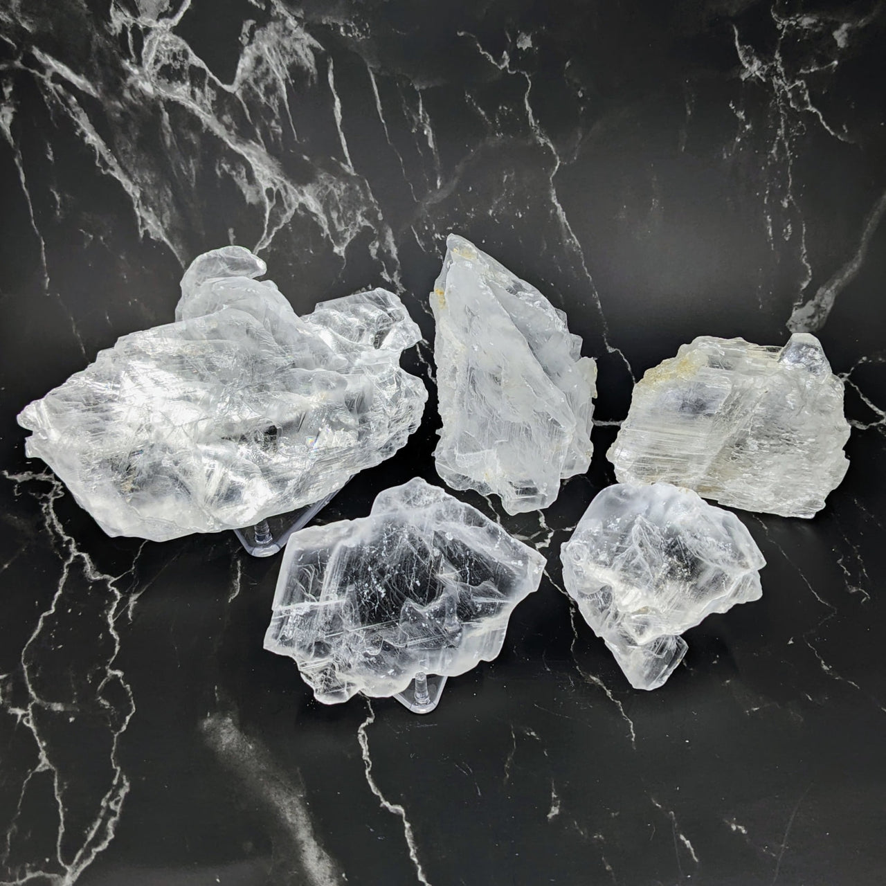 Group of quartz crystals, Selenite Ice Slab Specimen from Utah, ideal for feng shui energy