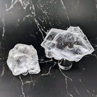 Thumbnail for Two ice cubes on Selenite Ice Slab Specimen from Utah, perfect for feng shui décor