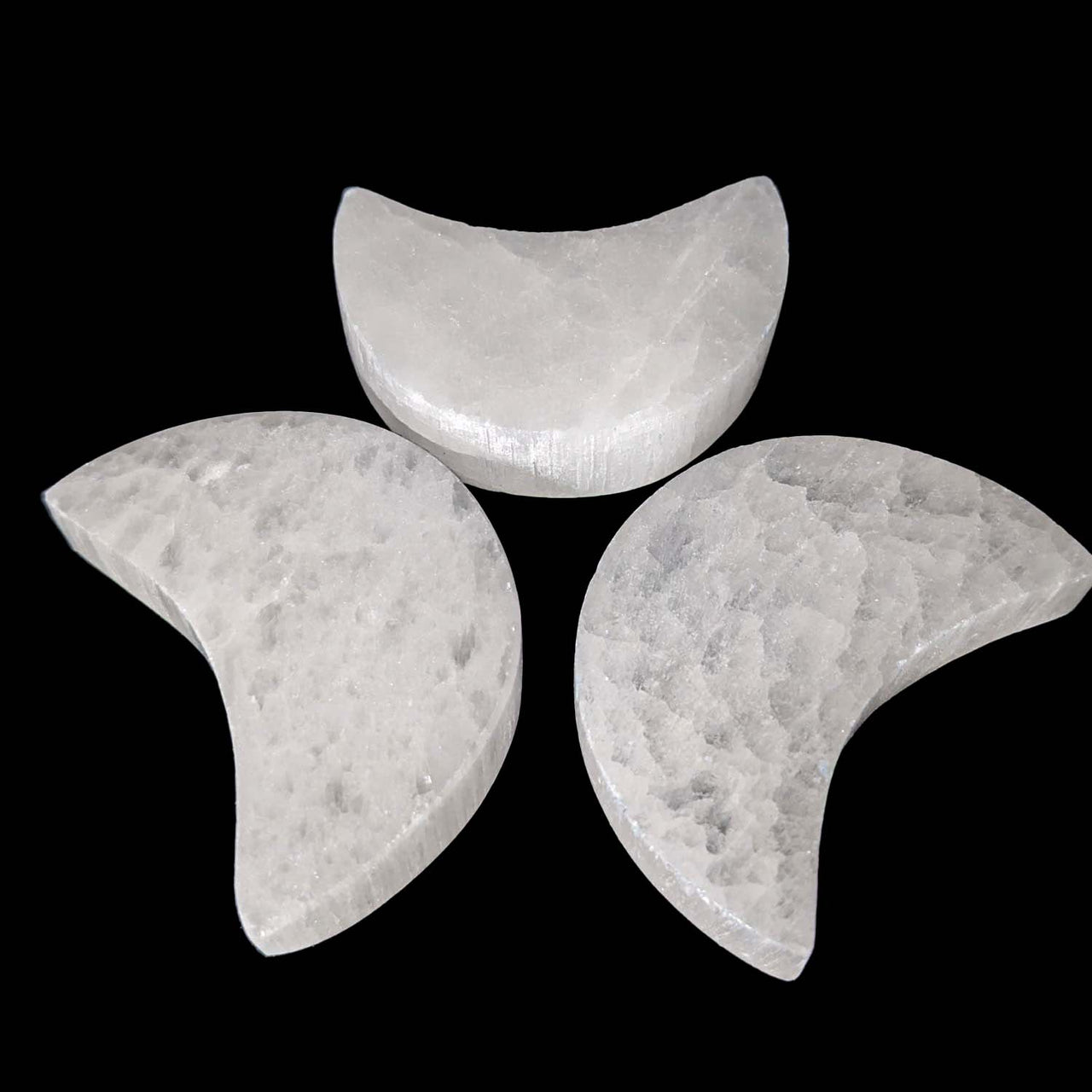 Selenite Mini Moon Carving #SK7586