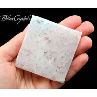 Thumbnail for 1 SELENITE Flat Square 2.7 inch Polished Plate Stone for 