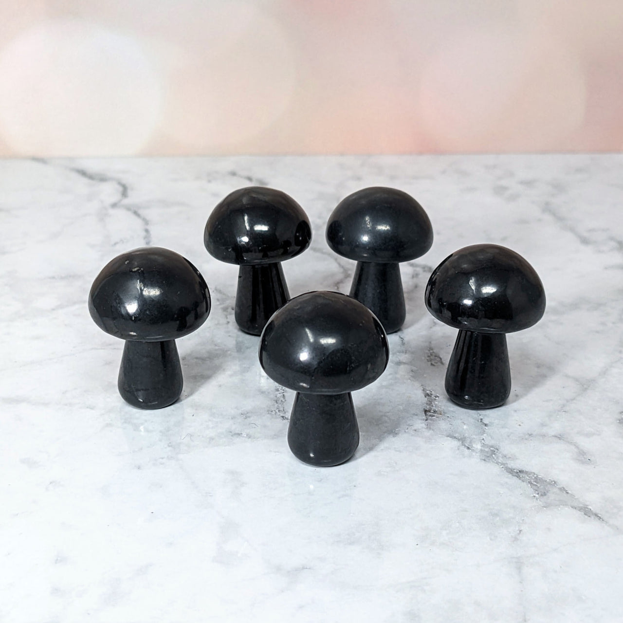 Black mushroom knobs from Shungite 1.2’ Mushroom Carving, product code LV2840