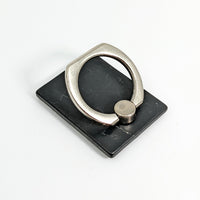 Thumbnail for Shungite Cell Phone Ring - Silver Ring on Black Marble Stand #SK9070 1.5’ 13g