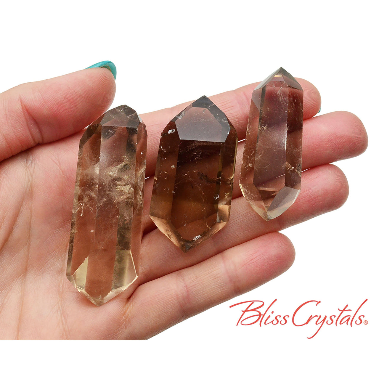 1 Small DT Smoky Quartz Point Polished Crystal #SW22