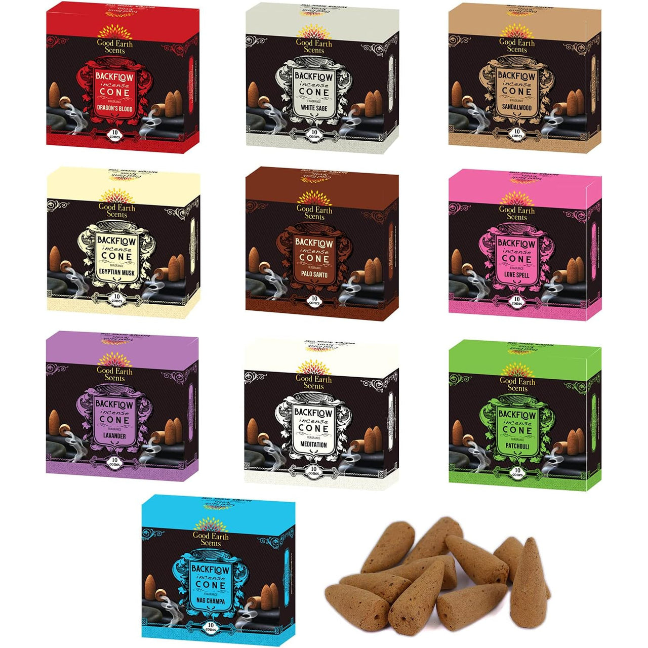 The best chocolates for your taste displayed in Soul Sticks Backflow Incense Cones #Q346