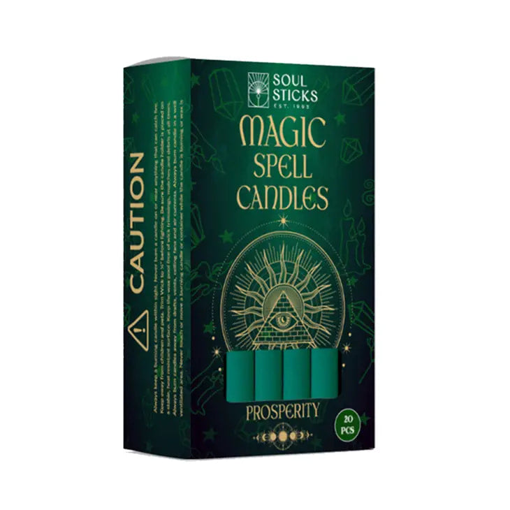 Soul Sticks Magic Spell Chime Ritual Candles 20pc with spell cards