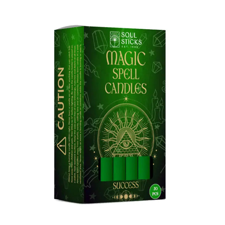 Box of Soul Sticks Magic Spell Chime Ritual Candles 20pc #Q351 displayed