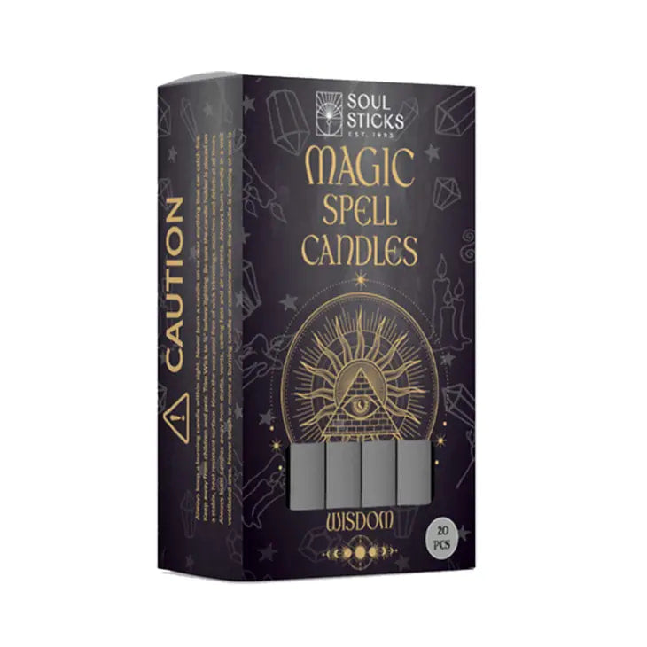 Soul Sticks Magic Spell Chime Ritual Candles 20pc #Q351 in a spellbinding box display