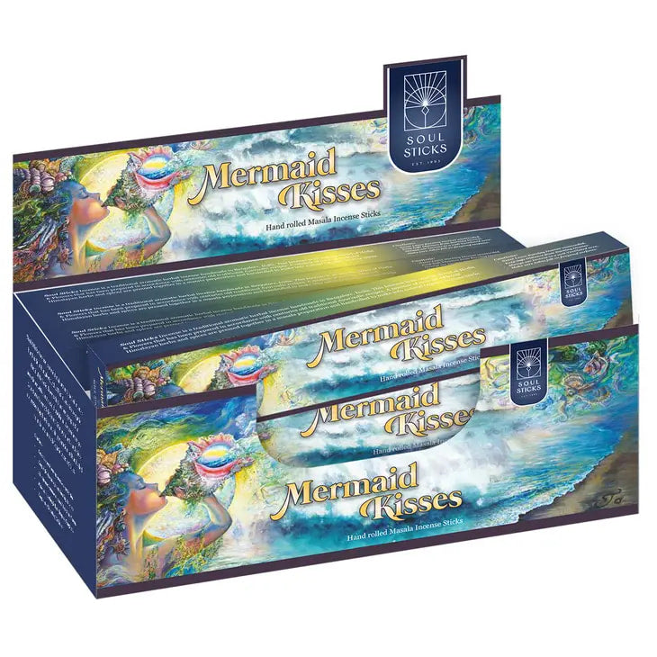 Soul Sticks Natural Incense: Box of 3 with Mermaid Image - Incense Sticks #Q350