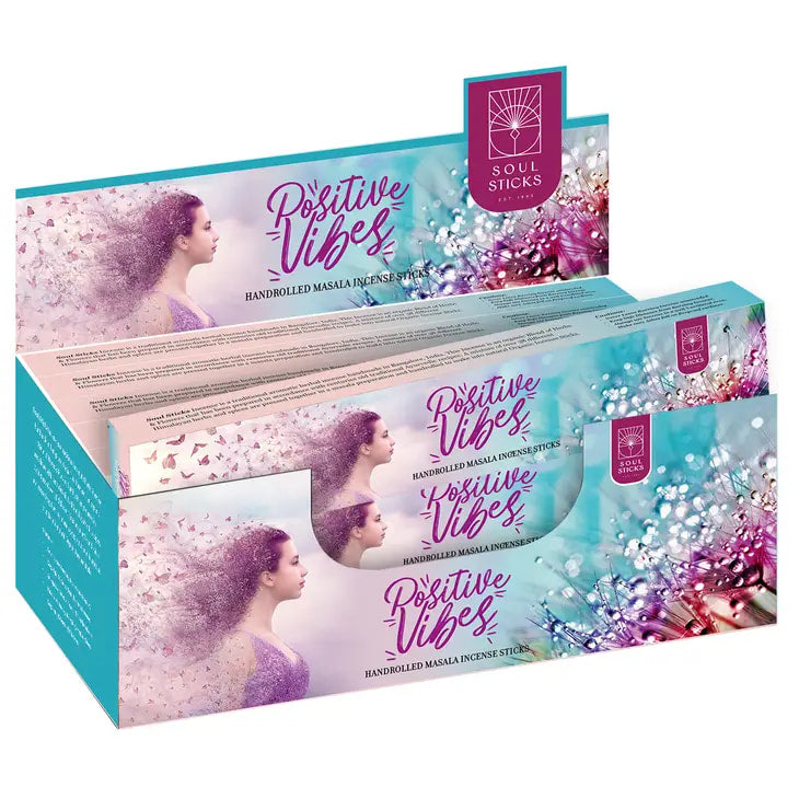 Natural Incense: Soul Sticks #Q350 next to Whitening Toothpaste with Woman’s Face