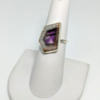 Thumbnail for Star Amethyst Sterling Silver Ring Size 6 with a stunning purple stone center #SK9063