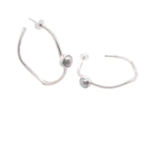 Sterling Silver Freshwater Pearl Hoop Earrings by Balaam Jewelry Keepsake