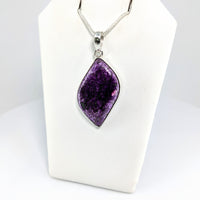 Thumbnail for Stunning Sugilite Pendant 1.3’ with Amethite and Sterling Bail #SK9349