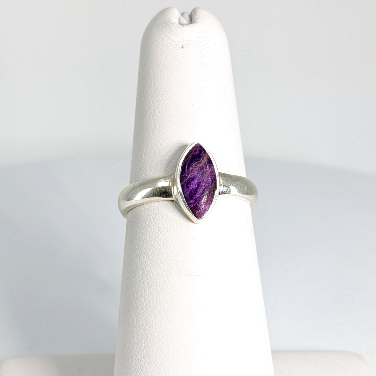 White gold ring with marquis amethyst in Sugilite Marquis Ring Sz 4.8 (2g) #SK9363