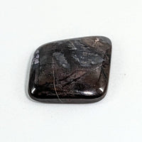 Thumbnail for Sugilite Rectangle Cabochon #C138 - Elegant Black Stone on a Pristine White Surface