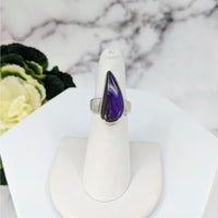 Thumbnail for Sugilite Ring Size 5.75 Sterling Silver #LV3411 on White Stand - Purple Stone Ring