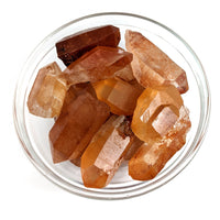 Thumbnail for A vibrant bowl of assorted colored crystals featuring Tangerine Quartz Natural Point #SK9252