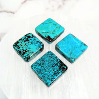 Thumbnail for Turquoise blue square beads for jewelry making, Turquoise .90’ - 1’ Stone Bead #LV2126