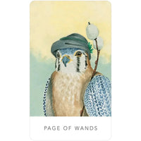 Thumbnail for A vibrant bird with a hat and flower in the White Sage Tarot #WST80 set