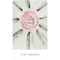 Thumbnail for Pink rose encircled in white, featured in White Sage Tarot #WST80 deck