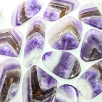 Thumbnail for Flat shape amethite tumbled stones in Zametrine Polished Slice, Assorted Sizes #LV1530