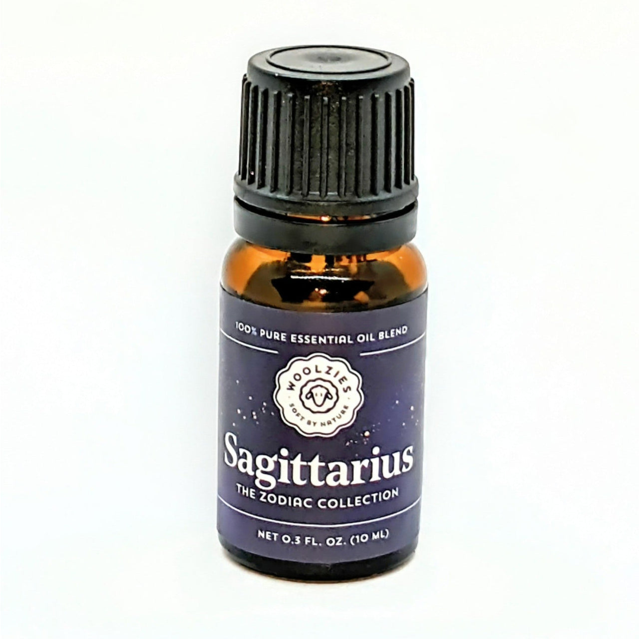 Bottle of Satra’s essential oil in Zodiac Essential Oil Blend by Woolzies #Q199